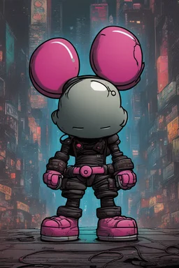 cyberpunk chismass comic book hero character by kaws