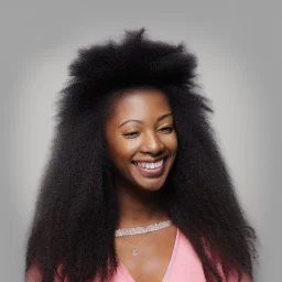 ultra realistic, volumetric fog, overglaze, analog photo, polaroid, 100mm, film photography, dslr, cinema4d, studio quality Ultra realistic photo. volumetric lighting , scientist. Young black woman, dark skin black woman. young, big smile. Joy. smiling. Afro futurism. Afro puffs. Blue hair. Ombré hair Cotton candy. Futuristic cities in background. Space. Space travel. Silver. Cities