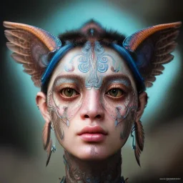 Insanely detailed photograph of an elaborate beautiful hawk goddess intricate glowing skin eyes intricate hawk lashes fur dress hyperdetailed painting by Anna Dittmann Huang Guangjian and Dan Witz CGSociety ZBrush Central fantasy art album cover art 4K 64 megapixels 8K resolution HDR Greek shiny space colours jewelry celestial hair eyes light"