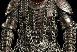 england medieval armour chains design front on shot facing camera