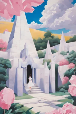 gothic indie pastel ghibli animation still from (80s anime) detailed origami purple guache paintings and a Tsuburaya monotype oil painting of marble denture lollipops masterpiece best marble stone keystone deco designs by Trevor Fuseli Eiji Nicola Samori Nicolas Nemiri & Kaikai Kiki museum