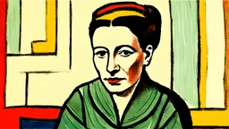 Simone de Beauvoir painting by picasso