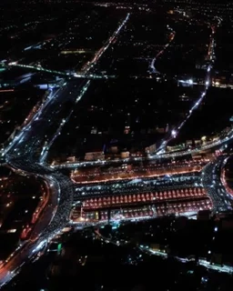 The city of Karbala and between the two holy shrine in night