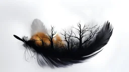 Black feather art