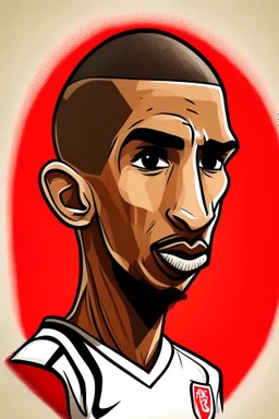 Talisca Brazilian football player cartoon 2d