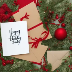 happy holiday greeting card