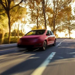 car flying in a space