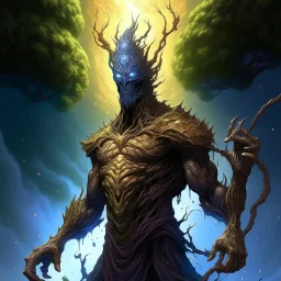 God-like man A tree creature with infinite power A tree creature with infinite power