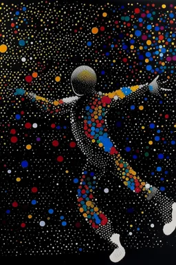 ABSTRACT DOTS DANCING STYLE OF HIROKU OGAI