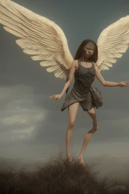 lovecraftian angel human with wings