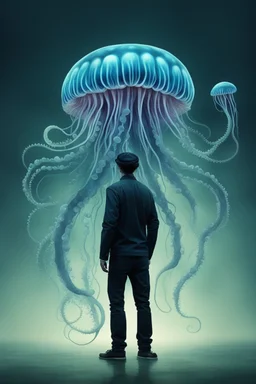 a man with jellyfish tentacles instead of legs