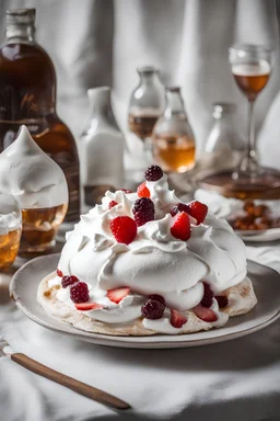 picture of a pavlova and rum parfait