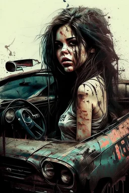 GRUNGY SEXY GIRL CAR