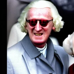 Eerie photo Jimmy saville Margaret Thatcher