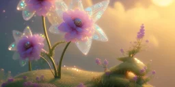 crystal subtle flower in a galactic ambiance beautiful fairy, transparent, delicate colors, in the foreground, full of details, smooth，soft light atmosphere, light effect，vaporwave colorful, concept art, smooth, extremely sharp detail, finely tuned detail, ultra high definition, 8 k, unreal engine 5, ultra sharp focus