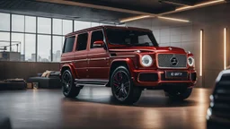 Bentley And GClass merged , desktop wallpaper, 4K, Cinematic, in the middle of showroom