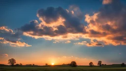 Landscape,Nature, blue sky, clouds,sunset