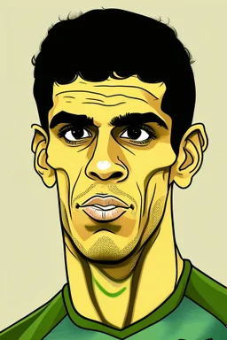 Bruno Guimarães Brazilian football player ,cartoon 2d