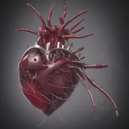 mechanical insect human heart, blood