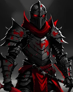 black and red knight