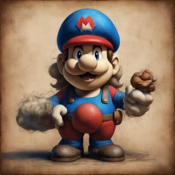 super mario in the style of leonardo da vinci