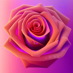 transparent multicolor crystal rose