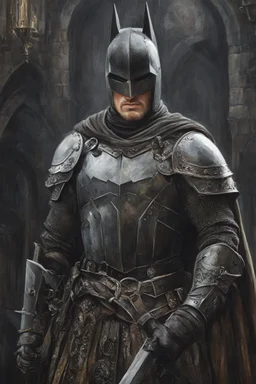 medium shot, dark knight medieval, details, 8k, oil painting