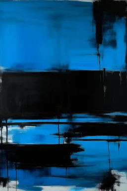 Abstract painting by mark rothko azure black and blue