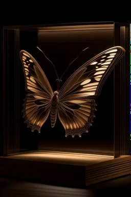 The cover of the song is engraved with a light brown butterfly illuminated