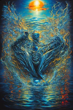 flooding into total emotional collapse; neo-surrealistic optical art