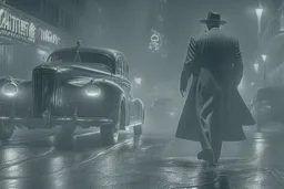 street photography: epic film noir; black and white photography, epic,cinematic,stunning,full-on;by artist "film noir";super hyperdetailed;masterpiece;award-winning professional photography;FX;octane render;dynamic lightning;really cool