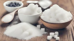 different types of sugar on the table