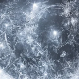 celestial, ice crystals, snow, icicles, reflections