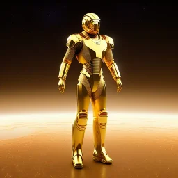 beautiful cosmic golden male, long hair, nice smiling, delicate colors, beautiful glamour galactic golden dress, ultra sharp focus, 8k, unreal engine 5, extremely sharp detail, light effect, soft light atmosphere of a spaceship, smooth, full of details, face in front, complete vision of face and body