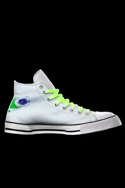 A sneaker with India's flag printed on the material