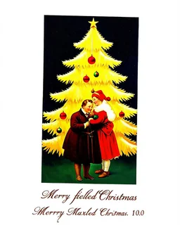 Maxfield Parrish christmas greeting card