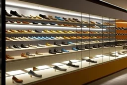 showcase of a shoe store in Spain, f