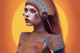 Aztec Girl,Photography,1960s clothing mixed with aztec clothing