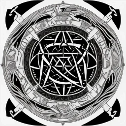 pentacle clipart black and white