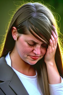 Marjorie Taylor Greene crying behind a dumpster