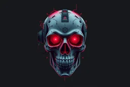 cyberpunk skull