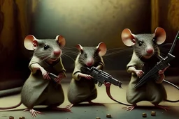 rats with guns (like in the pulp fiction)