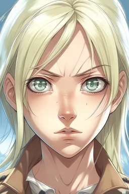 Attack on Titan Blonde girl with different eyes