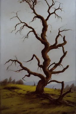 grass with dead tree by Andrea del sarto