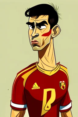 Jose Sa Portuguese football player , cartoon 2d