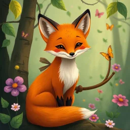 🔥 PROMPT: In a peaceful woodland, where the leaves whisper secrets and flowers bloom with hidden magic, lives a gentle fox named Amber. Unlike any ordinary fox, Amber wears a bow tied with enchanted threads that grant her the power to soothe and heal the forest’s creatures. One day, however, the forest begins to wither, and the once-vibrant butterflies lose their colors. With her quiet strength and the help of her woodland friends, Amber must discover the source of the darkness and restore the