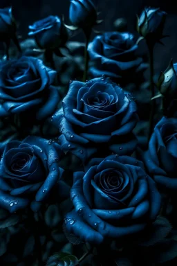 Cover many Roses are blue in darknes