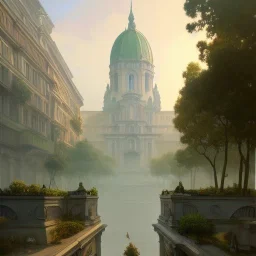 ,Beaux Arts architecture,+palladio+liveable street+detailed facades+green city,uphill road,trees on walkway,elegant avenue, biopunk+Bueno Aires,vienna,alphonse mucha, greg rutkowski,matte painting, cryengine, hyper detailed, felix kelly, fantasy art, seb mckinnon"