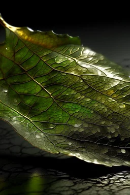 Organic leaf became metallic