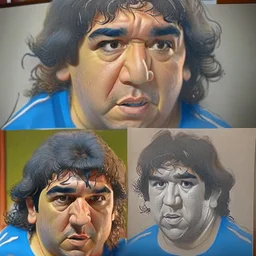 Create a highly realistic 3D scene. An detailed Realistic of Play Football Diego Maradona transforming her into a woman with the same specifications as the attached image. The method of transforming the painting in full detail. A comedic and funny touch. Ultra wide angle. Extremely realistic fine details. Highly realistic detailed display. Great full presentation and amazing drawing style. Transfer the full detailed drawing of the image at a wide and precise angle. Inspiri